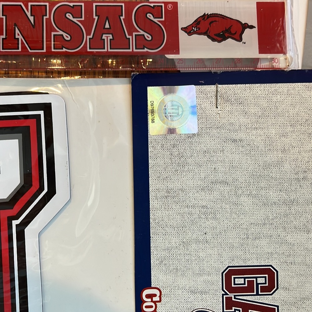 Game Day Arkansas Razorbacks Car Magnets plus Razorback ruler. - Picture 5 of 5
